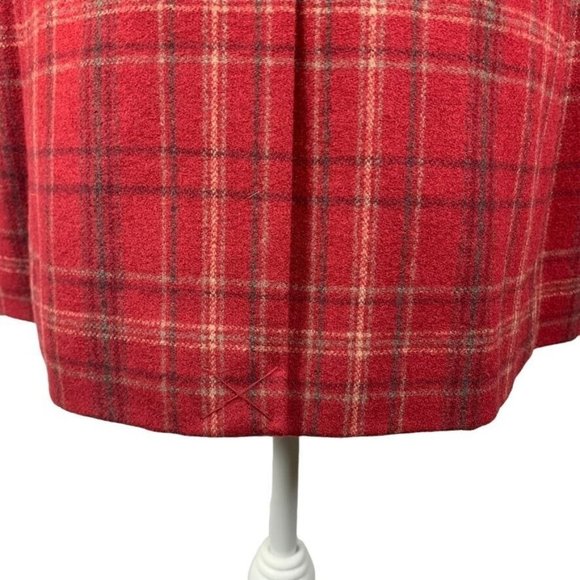 Eddie Bauer Vintage Red Plaid Blazer Wool Academic Professor Holiday Christmas L - Picture 7 of 13